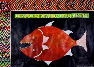 Lubaina Himid - Cotton Global Threads painting